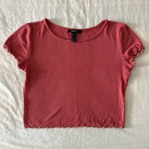 Forever 21 Pink Crop Top Small
